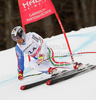 Ninth placed Peter Fill of Italy skiing in Men Super-G race of FIS alpine skiing World Championships in Garmisch-Partenkirchen, Germany. Super-G race of Men Super-G race of FIS alpine skiing World Championships, was held on Wednesday, 9th of February 2011, in Garmisch-Partenkirchen, Germany.

