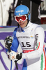 Winner Christof Innerhofer of Italy reacts in finish of Men Super-G race of FIS alpine skiing World Championships in Garmisch-Partenkirchen, Germany. Super-G race of Men Super-G race of FIS alpine skiing World Championships, was held on Wednesday, 9th of February 2011, in Garmisch-Partenkirchen, Germany.
