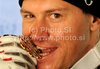 Third placed Ivica Kostelic of Croatia celebrates his medal won in Men Super G race of FIS Alpine World Ski Championships in Garmisch Partenkirchen, Germany. Men Super G race of FIS Alpine World Ski Championships was held on Wednesday, 9th of February 2011 in Garmisch-Partenkirchen, Germany. 
