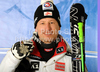 Second placed Hannes Reichelt of Austria celebrates his medal won in Men Super G race of FIS Alpine World Ski Championships in Garmisch Partenkirchen, Germany. Men Super G race of FIS Alpine World Ski Championships was held on Wednesday, 9th of February 2011 in Garmisch-Partenkirchen, Germany. 
