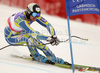 Gasper Markic of Slovenia skiing in training run for Men downhill race of FIS alpine skiing World Championships in Garmisch-Partenkirchen, Germany. Training run for men downhill race of Men Super-G race of FIS alpine skiing World Championships, was held on Thursday, 10th of February 2011, in Garmisch-Partenkirchen, Germany.
