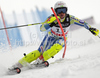 Marusa Ferk of Slovenia skiing in slalom part of Women super combined race of FIS alpine skiing World Championships in Garmisch-Partenkirchen, Germany. Super combined race of Women FIS alpine skiing World Championships, was held on Friday, 11th of February 2011, in Garmisch-Partenkirchen, Germany.
