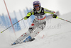 Maria Riesch of Germany skiing in slalom part of Women super combined race of FIS alpine skiing World Championships in Garmisch-Partenkirchen, Germany. Super combined race of Women FIS alpine skiing World Championships, was held on Friday, 11th of February 2011, in Garmisch-Partenkirchen, Germany.
