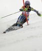 Second placed Tina Maze of Slovenia skiing in slalom part of Women super combined race of FIS alpine skiing World Championships in Garmisch-Partenkirchen, Germany. Super combined race of Women FIS alpine skiing World Championships, was held on Friday, 11th of February 2011, in Garmisch-Partenkirchen, Germany.
