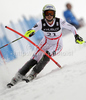 Winner Anna Fenninger of Austria skiing in slalom part of Women super combined race of FIS alpine skiing World Championships in Garmisch-Partenkirchen, Germany. Super combined race of Women FIS alpine skiing World Championships, was held on Friday, 11th of February 2011, in Garmisch-Partenkirchen, Germany.
