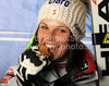 Winner Anna Fenninger of Austria celebrates her medal won in Women super combined race of FIS alpine skiing World Championships in Garmisch-Partenkirchen, Germany. Super combined race of Women FIS alpine skiing World Championships, was held on Friday, 11th of February 2011, in Garmisch-Partenkirchen, Germany.
