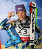 Second placed Tina Maze of Slovenia celebrates her medal won in Women super combined race of FIS alpine skiing World Championships in Garmisch-Partenkirchen, Germany. Super combined race of Women FIS alpine skiing World Championships, was held on Friday, 11th of February 2011, in Garmisch-Partenkirchen, Germany.
