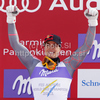 Winner Erik Guay of Canada celebrates her medal won in Mens Downhill race of FIS alpine skiing World Championships in Garmisch-Partenkirchen, Germany. Mens Downhill race of FIS alpine skiing World Championships, was held on Saturday, 12th of February 2011, in Garmisch-Partenkirchen, Germany.
