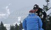 Andreas Romar of Finland (R) chatting with Hans Olsson of Sweden (L) during course inspection before start of men downhill race of FIS alpine skiing World Championships in Garmisch-Partenkirchen, Germany. Men downhill race of FIS alpine skiing World Championships, was held on Saturday, 12th of February 2011, in Garmisch-Partenkirchen, Germany.

