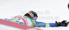 Fifth placed Tina Maze of Slovenia reacts in finish of women downhill race of FIS alpine skiing World Championships in Garmisch-Partenkirchen, Germany. Women downhill race of FIS alpine skiing World Championships, was held on Sunday, 13th of February 2011, in Garmisch-Partenkirchen, Germany.
