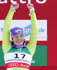 Third placed Maria Riesch of Germany celebrates her medal won in women downhill race of FIS alpine skiing World Championships in Garmisch-Partenkirchen, Germany. Women downhill race of FIS alpine skiing World Championships, was held on Sunday, 13th of February 2011, in Garmisch-Partenkirchen, Germany.
