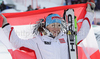 Winner Elisabeth Goergl of Austria celebrates her medal won in women downhill race of FIS alpine skiing World Championships in Garmisch-Partenkirchen, Germany. Women downhill race of FIS alpine skiing World Championships, was held on Sunday, 13th of February 2011, in Garmisch-Partenkirchen, Germany.

