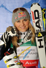 Second placed Lindsey Vonn of USA celebrates her medal won in women downhill race of FIS alpine skiing World Championships in Garmisch-Partenkirchen, Germany. Women downhill race of FIS alpine skiing World Championships, was held on Sunday, 13th of February 2011, in Garmisch-Partenkirchen, Germany.
