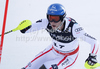 Fourth placed Benjamin Raich of Austria skiing in slalom of men super combined race of FIS alpine skiing World Championships in Garmisch-Partenkirchen, Germany. Men super combined race of FIS alpine skiing World Championships, was held on Monday, 14th of February 2011, in Garmisch-Partenkirchen, Germany.
