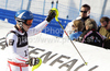 Fourth placed Benjamin Raich of Austria reacts in finish of slalom of men super combined race of FIS alpine skiing World Championships in Garmisch-Partenkirchen, Germany. Men super combined race of FIS alpine skiing World Championships, was held on Monday, 14th of February 2011, in Garmisch-Partenkirchen, Germany.

