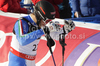 Second placed Christof Innerhofer of Italy reacts in finish of slalom of men super combined race of FIS alpine skiing World Championships in Garmisch-Partenkirchen, Germany. Men super combined race of FIS alpine skiing World Championships, was held on Monday, 14th of February 2011, in Garmisch-Partenkirchen, Germany.
