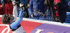 Second placed Christof Innerhofer of Italy reacts in finish of slalom of men super combined race of FIS alpine skiing World Championships in Garmisch-Partenkirchen, Germany. Men super combined race of FIS alpine skiing World Championships, was held on Monday, 14th of February 2011, in Garmisch-Partenkirchen, Germany.

