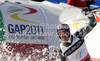 Winner Aksel Lund Svindal of Norway reacts in finish of slalom of men super combined race of FIS alpine skiing World Championships in Garmisch-Partenkirchen, Germany. Men super combined race of FIS alpine skiing World Championships, was held on Monday, 14th of February 2011, in Garmisch-Partenkirchen, Germany.
