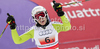 Lena Durr of Germany reacts in finish of team race of FIS alpine skiing World Championships in Garmisch-Partenkirchen, Germany. Team race of FIS alpine skiing World Championships, was held on Wednesday, 16th of February 2011, in Garmisch-Partenkirchen, Germany.

