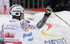 Romed Baumann of Austria reacts in finish of team race of FIS alpine skiing World Championships in Garmisch-Partenkirchen, Germany. Team race of FIS alpine skiing World Championships, was held on Wednesday, 16th of February 2011, in Garmisch-Partenkirchen, Germany.
