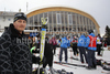 Jan Tuupainen, serviceman of Tanja Poutiainen before start of Women giant slalom race of FIS alpine skiing World Championships in Garmisch-Partenkirchen, Germany. Women giant slalom race of FIS alpine skiing World Championships, was held on Thursday, 17th of February 2011, in Garmisch-Partenkirchen, Germany.
