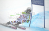 Viktoria Rebensburg of Germany skiing in first run of Women giant slalom race of FIS alpine skiing World Championships in Garmisch-Partenkirchen, Germany. Women giant slalom race of FIS alpine skiing World Championships, was held on Thursday, 17th of February 2011, in Garmisch-Partenkirchen, Germany.
