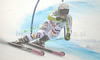 Viktoria Rebensburg of Germany skiing in first run of Women giant slalom race of FIS alpine skiing World Championships in Garmisch-Partenkirchen, Germany. Women giant slalom race of FIS alpine skiing World Championships, was held on Thursday, 17th of February 2011, in Garmisch-Partenkirchen, Germany.
