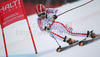 Anemone Marmottan of France skiing in second run of Women giant slalom race of FIS alpine skiing World Championships in Garmisch-Partenkirchen, Germany. Women giant slalom race of FIS alpine skiing World Championships, was held on Thursday, 17th of February 2011, in Garmisch-Partenkirchen, Germany.
