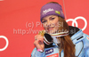 Winner Tina Maze of Slovenia celebrates her medal won in Women giant slalom race of FIS alpine skiing World Championships in Garmisch-Partenkirchen, Germany. Women giant slalom race of FIS alpine skiing World Championships, was held on Thursday, 17th of February 2011, in Garmisch-Partenkirchen, Germany.
