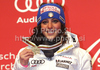 Second placed Federica Brignone of Italy celebrates her medal won in Women giant slalom race of FIS alpine skiing World Championships in Garmisch-Partenkirchen, Germany. Women giant slalom race of FIS alpine skiing World Championships, was held on Thursday, 17th of February 2011, in Garmisch-Partenkirchen, Germany.
