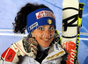 Second placed Federica Brignone of Italy celebrates her medal won in Women giant slalom race of FIS alpine skiing World Championships in Garmisch-Partenkirchen, Germany. Women giant slalom race of FIS alpine skiing World Championships, was held on Thursday, 17th of February 2011, in Garmisch-Partenkirchen, Germany.
