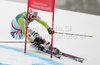 Fritz Dopfer of Germany skiing in first run of Men giant slalom race of FIS alpine skiing World Championships in Garmisch-Partenkirchen, Germany. Men giant slalom race of FIS alpine skiing World Championships, was held on Friday, 18th of February 2011, in Garmisch-Partenkirchen, Germany.
