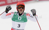 Second placed Cyprien Richard of France reacts in finish of second run of Men giant slalom race of FIS alpine skiing World Championships in Garmisch-Partenkirchen, Germany. Men giant slalom race of FIS alpine skiing World Championships, was held on Friday, 18th of February 2011, in Garmisch-Partenkirchen, Germany.
