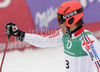 Second placed Cyprien Richard of France reacts in finish of second run of Men giant slalom race of FIS alpine skiing World Championships in Garmisch-Partenkirchen, Germany. Men giant slalom race of FIS alpine skiing World Championships, was held on Friday, 18th of February 2011, in Garmisch-Partenkirchen, Germany.
