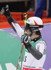 Third placed Philipp Schoerghofer of Austria reacts in finish of second run of Men giant slalom race of FIS alpine skiing World Championships in Garmisch-Partenkirchen, Germany. Men giant slalom race of FIS alpine skiing World Championships, was held on Friday, 18th of February 2011, in Garmisch-Partenkirchen, Germany.
