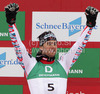 Third placed Philipp Schoerghofer of Austria celebrates his medal won in Men giant slalom race of FIS alpine skiing World Championships in Garmisch-Partenkirchen, Germany. Men giant slalom race of FIS alpine skiing World Championships, was held on Friday, 18th of February 2011, in Garmisch-Partenkirchen, Germany.
