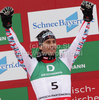 Third placed Philipp Schoerghofer of Austria celebrates his medal won in Men giant slalom race of FIS alpine skiing World Championships in Garmisch-Partenkirchen, Germany. Men giant slalom race of FIS alpine skiing World Championships, was held on Friday, 18th of February 2011, in Garmisch-Partenkirchen, Germany.
