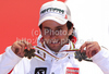 Third placed Philipp Schoerghofer of Austria celebrates his medal won in Men giant slalom race of FIS alpine skiing World Championships in Garmisch-Partenkirchen, Germany. Men giant slalom race of FIS alpine skiing World Championships, was held on Friday, 18th of February 2011, in Garmisch-Partenkirchen, Germany.
