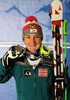 Second placed Kathrin Zettel of Austria celebrates her medal won in Women slalom race of FIS alpine skiing World Championships in Garmisch-Partenkirchen, Germany. Women slalom race of FIS alpine skiing World Championships, was held on Saturday, 19th of February 2011, in Garmisch-Partenkirchen, Germany.
