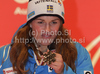 Third placed Maria Pietilae-Holmner of Sweden celebrates her medal won in Women slalom race of FIS alpine skiing World Championships in Garmisch-Partenkirchen, Germany. Women slalom race of FIS alpine skiing World Championships, was held on Saturday, 19th of February 2011, in Garmisch-Partenkirchen, Germany.
