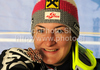 Second placed Kathrin Zettel of Austria celebrates her medal won in Women slalom race of FIS alpine skiing World Championships in Garmisch-Partenkirchen, Germany. Women slalom race of FIS alpine skiing World Championships, was held on Saturday, 19th of February 2011, in Garmisch-Partenkirchen, Germany.
