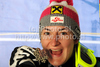 Second placed Kathrin Zettel of Austria celebrates her medal won in Women slalom race of FIS alpine skiing World Championships in Garmisch-Partenkirchen, Germany. Women slalom race of FIS alpine skiing World Championships, was held on Saturday, 19th of February 2011, in Garmisch-Partenkirchen, Germany.
