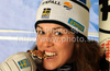 Third placed Maria Pietilae-Holmner of Sweden celebrates her medal won in Women slalom race of FIS alpine skiing World Championships in Garmisch-Partenkirchen, Germany. Women slalom race of FIS alpine skiing World Championships, was held on Saturday, 19th of February 2011, in Garmisch-Partenkirchen, Germany.
