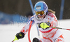 Tanja Poutiainen of Finland skiing in first run of Women slalom race of FIS alpine skiing World Championships in Garmisch-Partenkirchen, Germany. Women slalom race of FIS alpine skiing World Championships, was held on Saturday, 19th of February 2011, in Garmisch-Partenkirchen, Germany.
