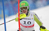 Katharina Duerr of Germany skiing in first run of Women slalom race of FIS alpine skiing World Championships in Garmisch-Partenkirchen, Germany. Women slalom race of FIS alpine skiing World Championships, was held on Saturday, 19th of February 2011, in Garmisch-Partenkirchen, Germany.
