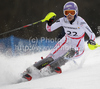 Michaela Kirchgasser of Austria skiing in first run of Women slalom race of FIS alpine skiing World Championships in Garmisch-Partenkirchen, Germany. Women slalom race of FIS alpine skiing World Championships, was held on Saturday, 19th of February 2011, in Garmisch-Partenkirchen, Germany.
