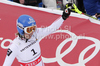 Marlies Schild of Austria reacts in finish of first run of Women slalom race of FIS alpine skiing World Championships in Garmisch-Partenkirchen, Germany. Women slalom race of FIS alpine skiing World Championships, was held on Saturday, 19th of February 2011, in Garmisch-Partenkirchen, Germany.
