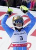 Third placed Maria Pietilae-Holmner of Sweden reacts in finish of second run of Women slalom race of FIS alpine skiing World Championships in Garmisch-Partenkirchen, Germany. Women slalom race of FIS alpine skiing World Championships, was held on Saturday, 19th of February 2011, in Garmisch-Partenkirchen, Germany.
