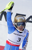 Third placed Maria Pietilae-Holmner of Sweden reacts in finish of second run of Women slalom race of FIS alpine skiing World Championships in Garmisch-Partenkirchen, Germany. Women slalom race of FIS alpine skiing World Championships, was held on Saturday, 19th of February 2011, in Garmisch-Partenkirchen, Germany.
