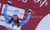 Third placed Maria Pietilae-Holmner of Sweden celebrates her medal won in Women slalom race of FIS alpine skiing World Championships in Garmisch-Partenkirchen, Germany. Women slalom race of FIS alpine skiing World Championships, was held on Saturday, 19th of February 2011, in Garmisch-Partenkirchen, Germany.
